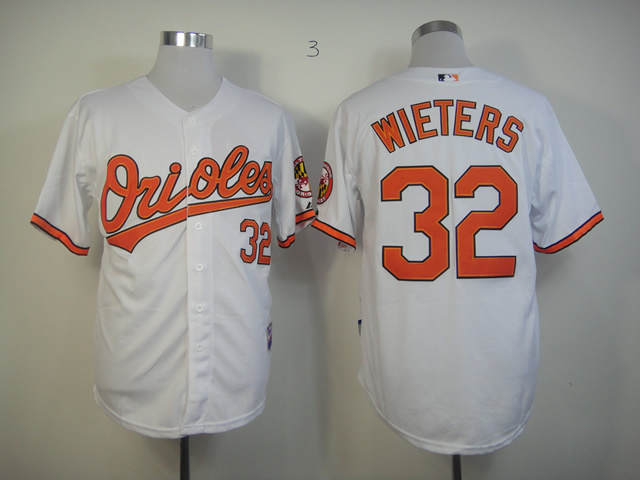 Men Baltimore Orioles #32 Wieters White MLB Jerseys->baltimore orioles->MLB Jersey